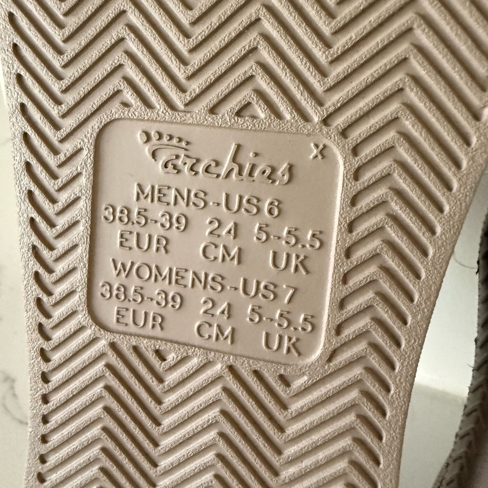 Archies High Arch Sandals in Taupe Nude NWT arch support orthotic flip flops - Picture 5 of 6